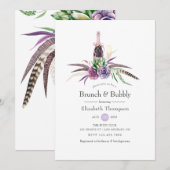 Mystical Succulent Brunch en Bubble Vrijgezellenfe Kaart (Voorkant / Achterkant)