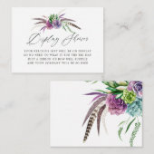 Mystical Succulents Vrijgezellenfeest Display Show Informatiekaartje (Voorkant / Achterkant)