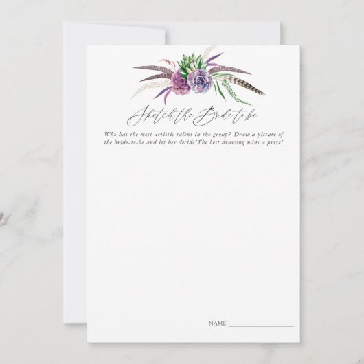 Mystical Succulents Vrijgezellenfeest schets spel Kaart (Voorkant)