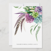 Mystical Succulents Vrijgezellenfeest schets spel Kaart (Achterkant)