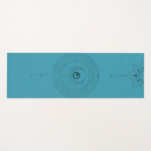 Mystical Sun en Moon Yoga Mat (Voorkant (horizontaal))