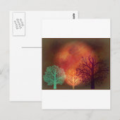 Mystical Sun Trees Briefkaart (Voorkant / Achterkant)