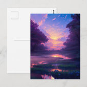 Mystical Sunset over Swamp Briefkaart (Voorkant / Achterkant)
