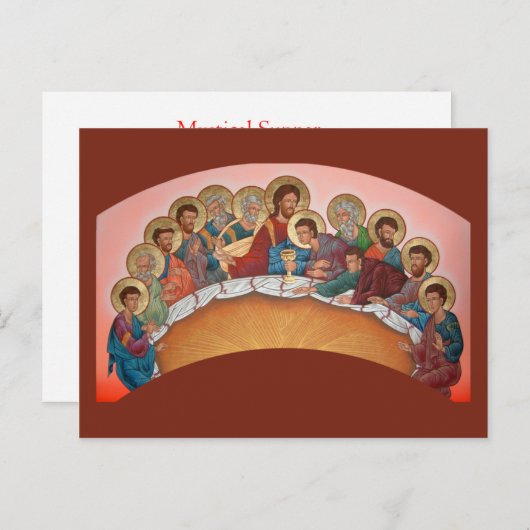 Mystical Supper Prayer Card Briefkaart (Voorkant / Achterkant)