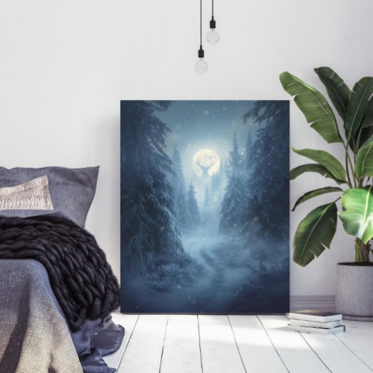 Mystical Surreal Snowy Forest Art Print