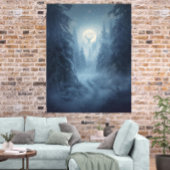 Mystical Surreal Snowy Forest Art Print