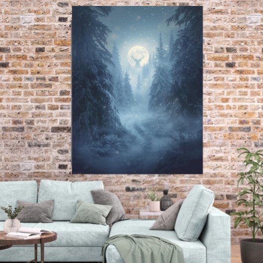 Mystical Surreal Snowy Forest Art Print