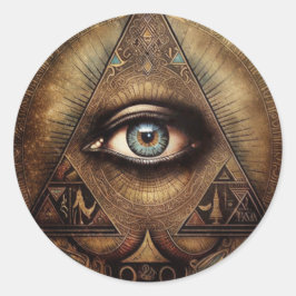 Mystical Third Eye, Spiritueel Ronde Sticker