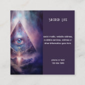 Mystical Third Eye, Spiritueel Vierkante Visitekaartje (Achterkant)