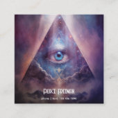 Mystical Third Eye, Spiritueel Vierkante Visitekaartje (Voorkant)