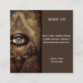 Mystical Third Eye, Spiritueel Vierkante Visitekaartje (Achterkant)