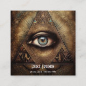 Mystical Third Eye, Spiritueel Vierkante Visitekaartje (Voorkant)