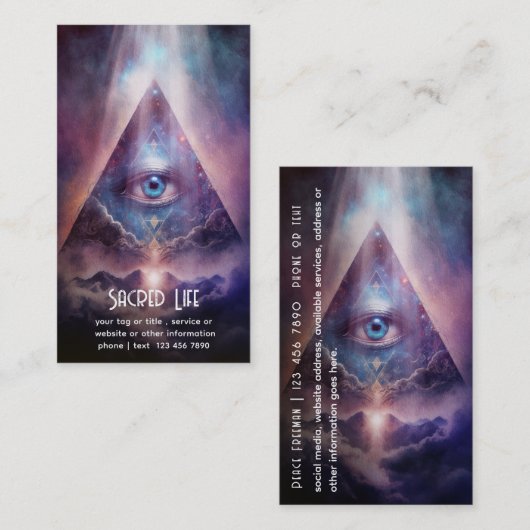 Mystical Third Eye, Spiritueel Visitekaartje (Voorkant / Achterkant)
