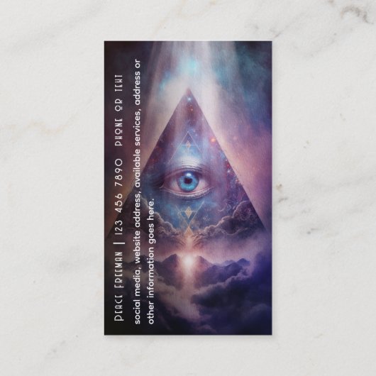 Mystical Third Eye, Spiritueel Visitekaartje (Achterkant)