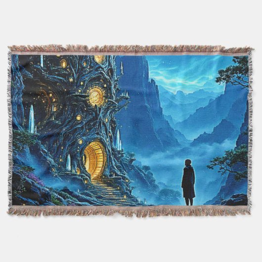 Mystical Tree Home Dreamscape Deken (Voorkant)