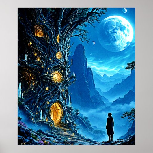 Mystical Tree Home Dreamscape Poster (Voorkant)