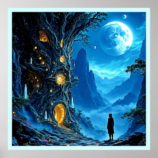 Mystical Tree Home Dreamscape Poster (Voorkant)
