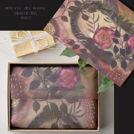 Mystical True Portal Floral Archway Orange Pink Tissuepapier