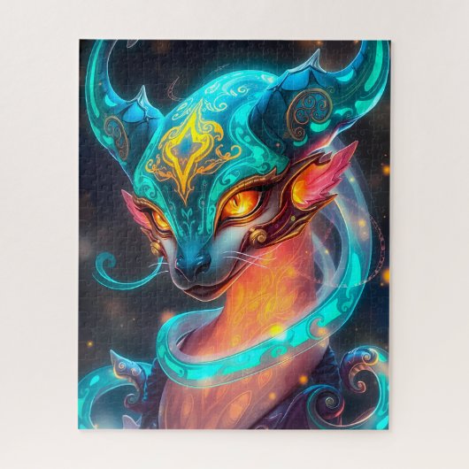 Mystical Turquoise Ethereal Creature  Legpuzzel (Verticaal)