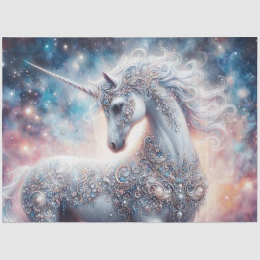 Mystical Unicorn Galaxy Decoupage  Tissuepapier (Voorkant)