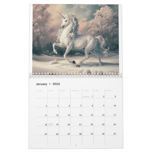Mystical Unicorn Kalender (Jan 2026)
