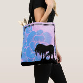 Mystical Unicorn (roze en blauwe getextureerde blo Tote Bag (Dichtbij)