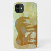 Mystical Unicorn Silhouette (misty yellow sterren) Case-Mate iPhone Case (Achterkant)