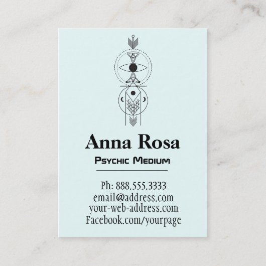 *~* Mystical Universe Nebula Celtic Psychic Medium Visitekaartje (Achterkant)