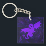 Mystical Violet Dragon Charm Sleutelhanger<br><div class="desc">Carry a little magic wherever you go 💜🐉 This vibrant purple dragon acrylic keychain features a glowing dragon design set against a rich, mystical background. Lightweight yet eye-catching, it’s the perfect accessory for dragon lovers, fantasy fans, and anyone who loves unique, magical style. Clip it to your keys, bag, or...</div>