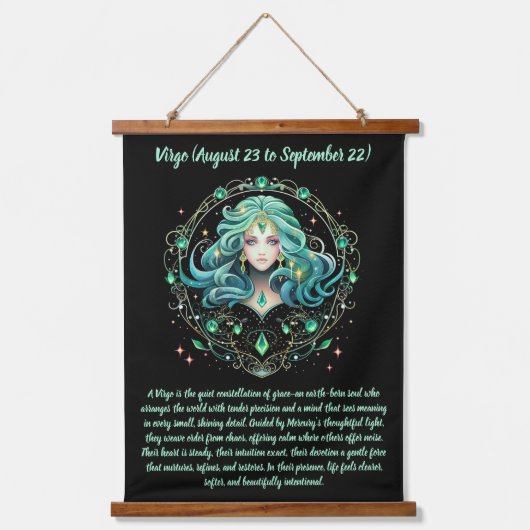 Mystical Virgo Zodiac  Hangend Wandkleed (Voorkant)