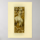 Mystical White Deer in Bossen 1877 Print (Voorkant)