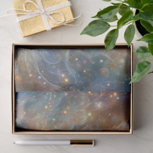 Mystical White Horse Celestial Art Decoupage Tissuepapier (Geschenk)