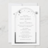 Mystical White Silver Sun Moon Astronomie Space Kaart (Voorkant)