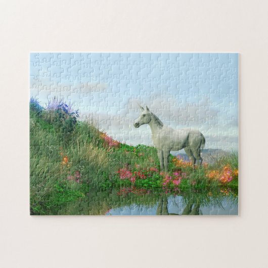 Mystical White Unicorn | Fantasy Legpuzzel (Horizontaal)