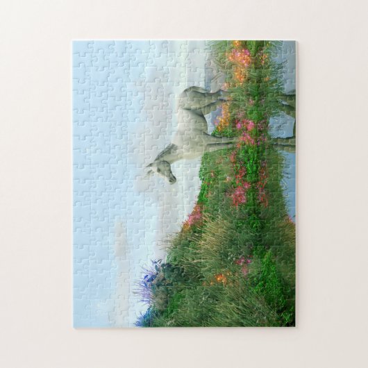 Mystical White Unicorn | Fantasy Legpuzzel (Verticaal)