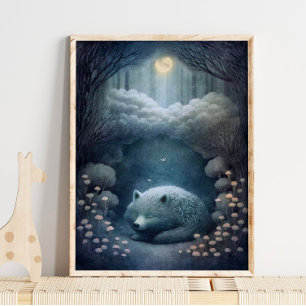 Mystical White Wolf Animal Print Wolf Print