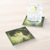 Mystical Willow Tree Fairy Fantasy Art Glazen Onderzetter (Schuin)