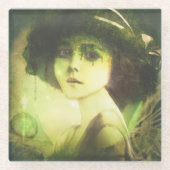 Mystical Willow Tree Fairy Fantasy Art Glazen Onderzetter (Voorkant)