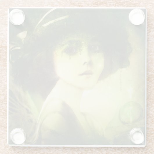 Mystical Willow Tree Fairy Fantasy Art Glazen Onderzetter (Achterkant)