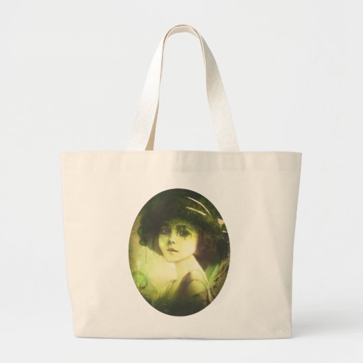 Mystical Willow Tree Fairy Fantasy Art Grote Tote Bag (Voorkant)