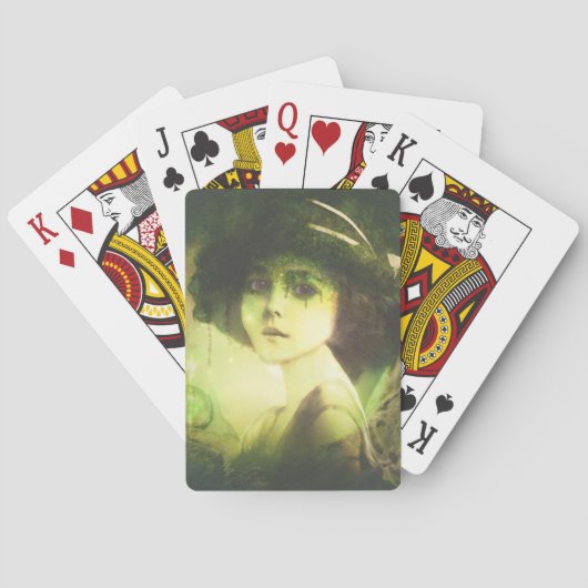 Mystical Willow Tree Fairy Fantasy Art Pokerkaarten (Achterkant)