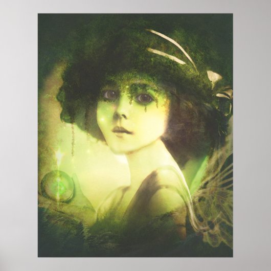 Mystical Willow Tree Fairy Fantasy Art Poster (Voorkant)