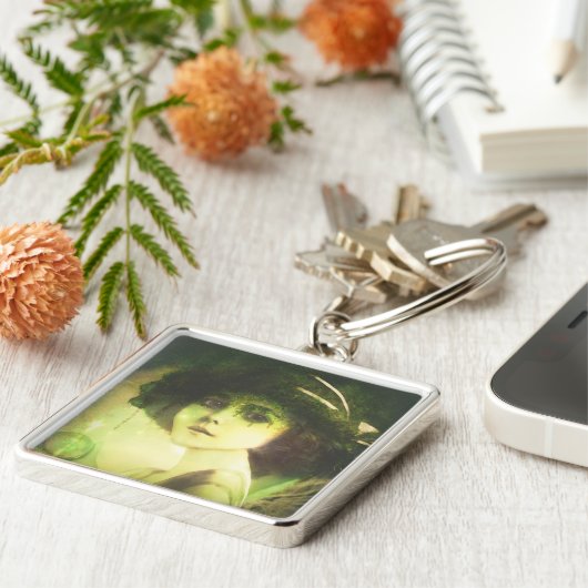 Mystical Willow Tree Fairy Fantasy Art Sleutelhanger (Zijkant)