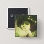 Mystical Willow Tree Fairy Fantasy Art Vierkante Button 5,1 Cm (Voorkant /achterkant)