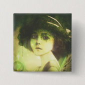 Mystical Willow Tree Fairy Fantasy Art Vierkante Button 5,1 Cm (Voorkant)