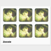 Mystical Willow Tree Fairy Fantasy Art Vierkante Sticker (Vel)