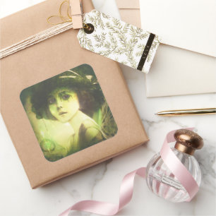 Mystical Willow Tree Fairy Fantasy Art Vierkante Sticker