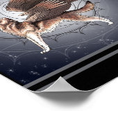 Mystical Winged Wolf Poster (Hoek)