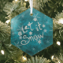 Mystical Winter Blue Silver Snowflakes laten het s