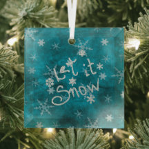 Mystical Winter Blue Silver Snowflakes laten het s